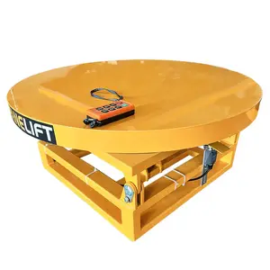 Customizing Round Turning Table Custom Made Electric Tiltable Rotatable Platform CE Certified Special Revolve Tilt Cargo Lifter