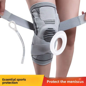 Rodillera Deportiva de Compresión Transpirable con Estabilizador Lateral de Resorte y Absorción de Impactos de Silicona con Diseño de Escamas de Pez - Product Image 1