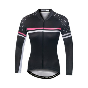 Jersey de Ciclismo Transpirable Personalizado al por Mayor para Mujer, Tallas Grandes, Impresión a Color, Costuras sin Costuras, Servicio de Logotipo Personalizado, Top de Ciclismo Económico - Product Image 4