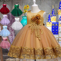 Robe de princesse pour fille, robe de bal pour enfants de 3 à 10 ans, robe fleurie élégante