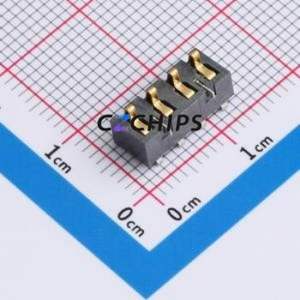 GT-BTP30004-0500B-015A Blade/Spring Contact Battery Connector SMD,P=3mm Connector Spring Contact Type 3mm 4P Horizontal Mount - Product Image 1