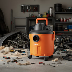 เครื่องดูดฝุ่นแบบเปียกและแห้ง Vevor ขนาด 18 ลิตร 1200 วัตต์ สำหรับทำความสะอาดรถยนต์ โรงรถ ขนสัตว์ พรม พร้อมหัวดูดซอกมุม - Product Image 2