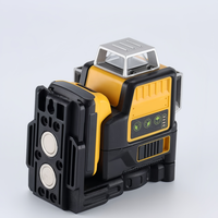 Livella Laser Verde DW089LG ad Alta Precisione, 360 Gradi Orizzontale e Verticale, 12 Linee, Autolivellante, Raggio Infrarosso, per Uso Industriale