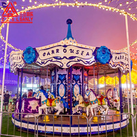 Équipement d'attraction de parc à thème commercial, manège pour enfants personnalisé à vendre, carrousel de 16 places