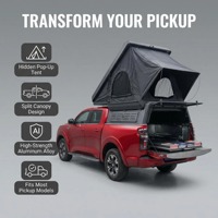 Caja de Carga Trasera Enrollable de Aluminio Estilo Táctico con Cierre Manual Impermeable para Toyota Revo Rocco 4WD Edición Negra