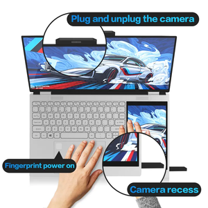 Nueva computadora portátil súper delgada 15,6 "+ 7" Pantalla dual Intel N100 1920*1200 IPS <span class=keywords><strong>16GB</strong></span> <span class=keywords><strong>RAM</strong></span> 1T SSD para computadoras portátiles personales y de negocios - Product Image 5