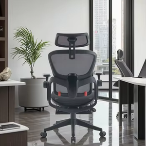 Konfot lưới hiện đại Ergonomic Ghế văn phòng với điều chỉnh 5D tay vịn 4D tựa đầu thiết kế thoáng khí Nylon khung kim loại chân - Product Image 4