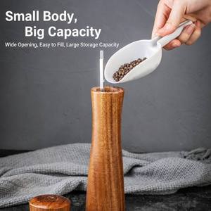 Moulin à sel et à poivre en <span class=keywords><strong>bois</strong></span> d'acacia massif de qualité supérieure, moulin à poivre rechargeable manuel pour la cuisine - Product Image 3