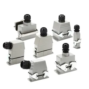 Rechteckiger Hoch leistungs stecker HDC-HA4 6 10 16 20 24 32 48 Core Pin 16A Wasserdichter Luftfahrt stecker Top und Side Line Connector