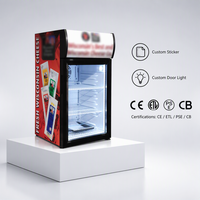 Réfrigérateur à boissons Meisda SC52B à température unique avec porte en verre, refroidissement direct, pour boissons énergisantes