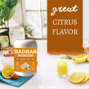 Poudre de Baobab Biologique OEM avec Électrolytes, <span class=keywords><strong>Fer</strong></span> et <span class=keywords><strong>Vitamine</strong></span> C pour Adultes - Product Image 3