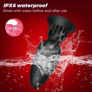 Wasserdichter Leiser Silikon <span class=keywords><strong>Anal</strong></span> Sex Toy Vibrations-Analdildo Analplug Drahtlose APP Gesteuerter Rotierender Analvibrator für Frauen Männer - Product Image 5