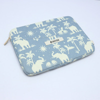 Housse d'ordinateur portable en toile personnalisée avec étiquette de marque, antichoc, fine, protectrice, portable pour les voyages