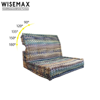 WISEMAX Ensemble de canapés Sofa sectionnel grande taille en tissu coloré 7 places avec repose-pieds Meubles de loisirs