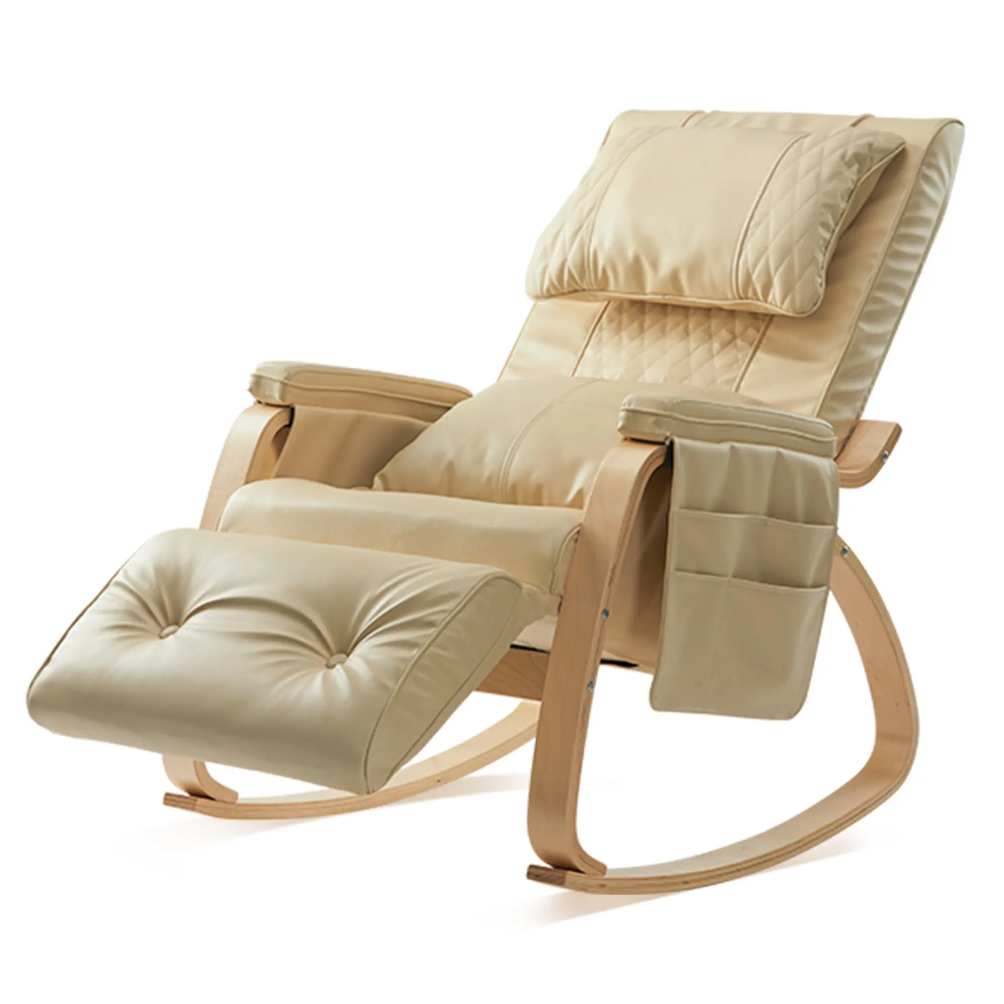 2024 recién llegados silla de masaje mecedora vibratoria eléctrica con cuerpo de madera con Control de sincronización para sala de estar