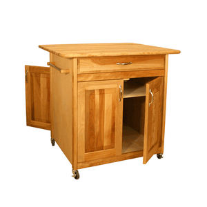 Petite armoire <span class=keywords><strong>de</strong></span> cuisine française moderne, Table d'île avec rangement et support - Product Image 5