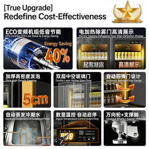 YINZHENG Vitrine réfrigérée personnalisée à quatre portes vitrées pour supermarché, bar, bières et boissons, grand réfrigérateur à vin rouge - Product Image 5