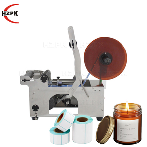 HZPK MT 50 Auto Cans Round Sticker Bottle <b>Labeling</b> Machine <b>Labeler</b> Food Self Adhesive Glass <b>Jar</b> Cheap - Product Image 1