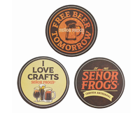 Sous-verres en papier absorbant ronds carrés personnalisés imprimés de haute qualité Restaurant Bar Sous-verre à bière