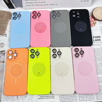 Casing ponsel TPU lembut warna permen pelindung lensa kamera untuk iPhone 17 Pro Max serat mikro fleksibel pengisian nirkabel casing ponsel