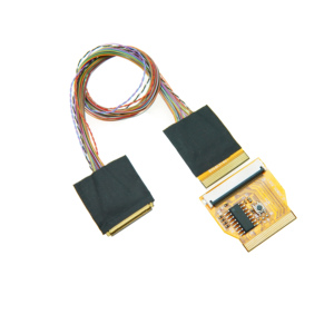 Cabo de Tela LVDS Personalizado de Fábrica 204530-040T-01 40 Pinos com Passo de 0,5mm, Chicote de Fiação Micro Coaxial para Terminal de Autoatendimento e Painel PC - Product Image 6