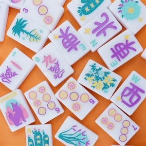 Fichas de Mahjong Americanas de Lujo TOGYE, Tamaño Grande, Una Sola Capa, Acrílicas Grabadas, 160 Piezas, Modelo Personalizado MS654872 - Product Image 2