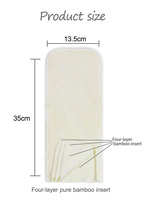 Couche lavable Ananbaby avec inserts en bambou pur 4 couches, doux et respirants, lavables pour bébés
