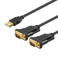 Nuevo Adaptador Hub USB a RS232 Serial DB9 de 4 Puertos con Chipset FTDI Original 2026, Conductores de Cobre Puro, Blindaje Trenzado y Cubierta de PVC
