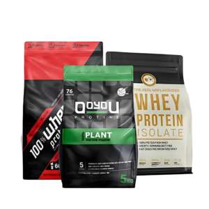 250 הסיטונאי g 500g תחתון שטוח pouches מעמד מזון כיתה חלבון מי מאט שקית קפה שחורה עם לוגו מותאם אישית - Product Image 2