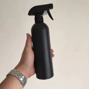 500ml 17Oz tùy chỉnh HDPE Matte nhựa đen bơm lại Cleaner Kích hoạt Phun chai