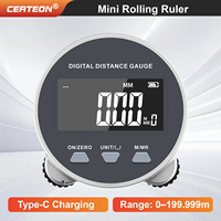 Rechargeable Digital Tape Measure LCD Display Type-C Distance Meter Portable Measuring Tool for Flat Curve Surface
