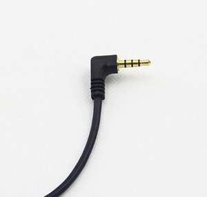 Angle noir à 4 pôles en forme de L 3.5mm mâle à mâle double câble à angle de 90 degrés veste en PVC pour ordinateur et iPod en stock - Product Image 3