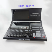 Console de contrôle d'éclairage de scène Titan V18 Tiger Touch IV Arena Quartz I7 8G avec Flight Case pour événements, discothèques, bars et salles de spectacle