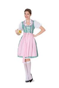 Vestido Dirndl Bávaro para Mujer, Disfraz de Chica de la Cerveza para Oktoberfest, Traje para Fiesta de Halloween, Poliéster - Product Image 3