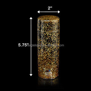 Pengatur waktu cair tabung Glitter akrilik dengan lampu LED MOQ kecil pabrik grosir jam pasir Aqua - Product Image 4