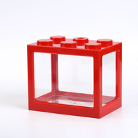 Bureau Mini Acrylique Poisson Aquarium Liberté Assemblage Bloc de Construction Bêta Fish Tank