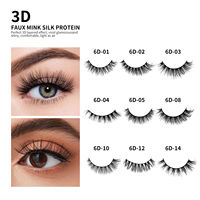 Bandes de cils de chat faux vison cils naturels pleine bande style moelleux extensions de cils 6D faux cils