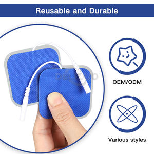 ที่กําหนดเองReusable Conductiveนวดหลายสิบอิเล็กโทรดแผ่นสิบหน่วยReusable Tenอิเล็กโทรดแผ่น50*50มิลลิเมตร<span class=keywords><strong>ECG</strong></span>เปลี่ยนสายไฟPad - Product Image 2