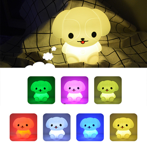 Lámpara de noche recargable con forma de Animal de silicona personalizada, lámpara de perro regulable <span class=keywords><strong>LED</strong></span> RGB con Control de grifo para esquina de cabecera de dormitorio de niños - Product Image 5