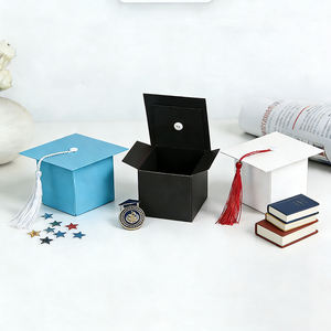 Custom logo <b>Doctor</b> Hat Graduation Boxes Handmade Rigid Cardboard <b>Gifts</b> Box Packaging - Product Image 5