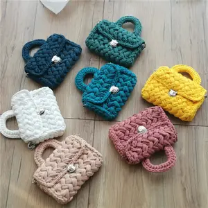 Diy Nieuwe Handgemaakte Lederen Tassen Weave Handtassen Vrouwen Tassen Handgemaakte Kralen Tas Handgemaakte