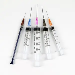 Disposable Medical Instruments Plastic Sterile Syringe 1, 3, 5, 10 Ml, Luer Slip/Lock, with/Without Needles