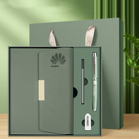 Ensemble cadeau de carnet A5 en PU avec stylo et boîte cadeau, logo personnalisé, agenda de bureau d'entreprise, kit cadeau promotionnel