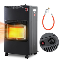 Chauffage infrarouge portable au propane 4200W à 3 niveaux de chaleur avec brûleur en céramique pour usage domestique, industriel, VR et automobile - Design fin et peu encombrant