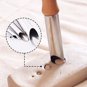 4 PCS Stainless Steel and Wood Circular Clay Hole Cutters for Pottery and Sculpture - Product Image 6