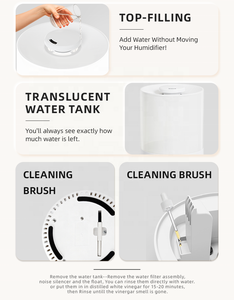 Nouvel humidificateur ultrasonique à brume froide de 4 L pour grande pièce, humidificateur d'air commercial pour la maison avec veilleuse 7 couleurs - Product Image 3