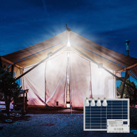 Vender 10V 12W solar bombilla de emergencia led luz para el hogar con panel impermeable