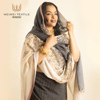 Voile Toub Soudanais Imprimé, Voile de Dubaï Japonais pour Femmes Soudanaises, Tissu de Voile Italien