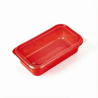 Boîte à gâteau rectangulaire jetable en plastique PET transparent pour cupcakes, hamburgers, collations, crème, gelée, etc.