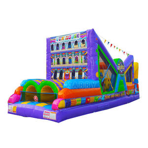 Pista paralela de PVC comercial, Castillo de salto inflable, juego de carrera de obstáculos, carrera de obstáculos inflable divertida para eventos de Carnaval - Product Image 4